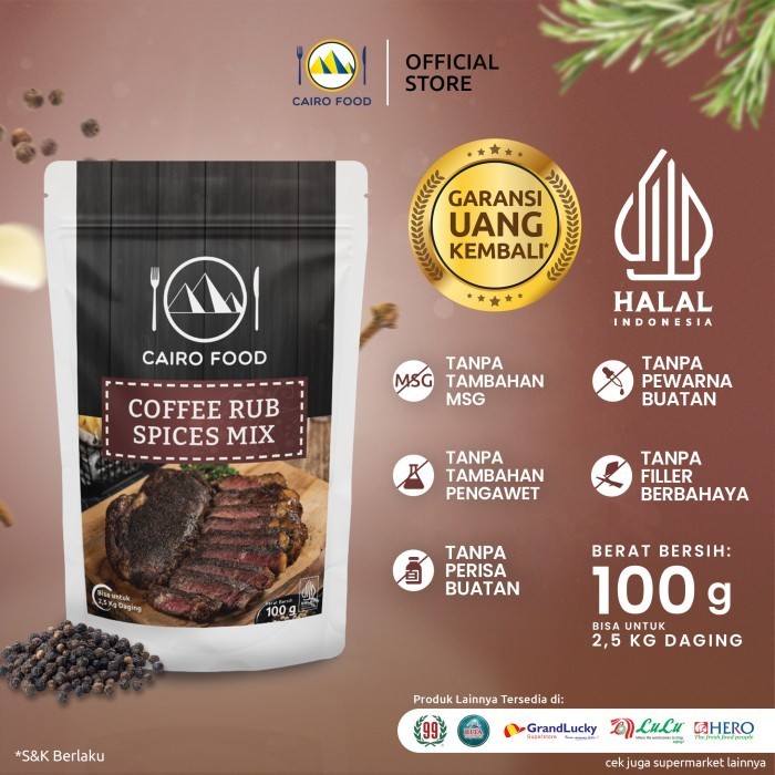 

NEW Bumbu Coffee Rub Spices Mix For Barbeque Cairo Food - 100 gram
