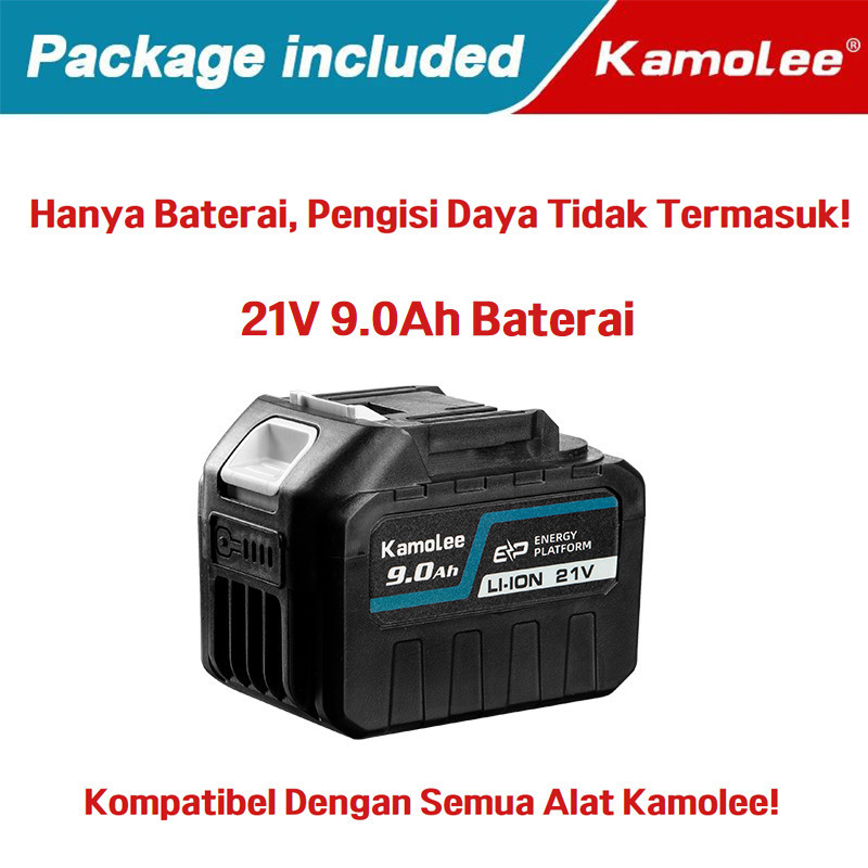 Kamolee21V Lithium Battery Rechargeable 9000mAh Batteries for Power Tools(Supports JLD/Kamolee Tools