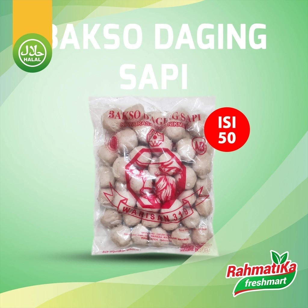 

Bakso Warisan319 Daging Sapi 700g Isi 50