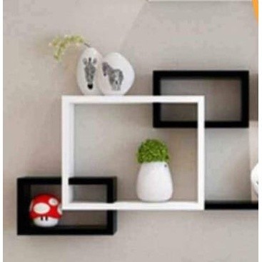 RAK DINDING TEMPEL AESTHETIC MINIMALIS, HIASAN KAYU SEGIEMPAT RAK HIASAN DINDING KOTAK GANDENG TAK P