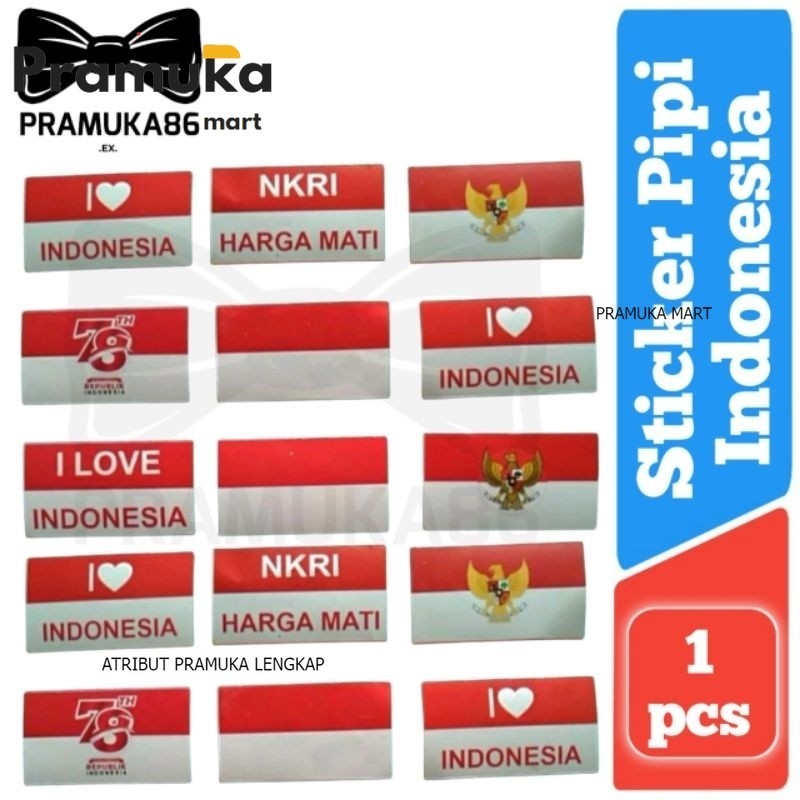 

Termurah Sticker Pipi Bendera Merah Putih / Tempelan Pipi Indonesia 17an Ready Stok