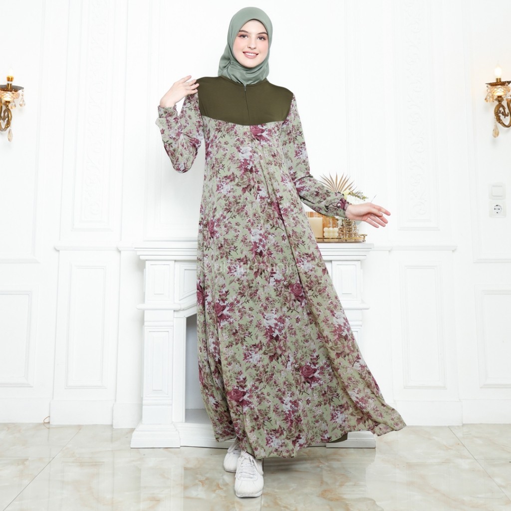 FLASH SALE Gamis Lunara By Ukhti Munira | Gamis Motif Terbaru | Gamis Premium | Gamis Busui | Gamis 