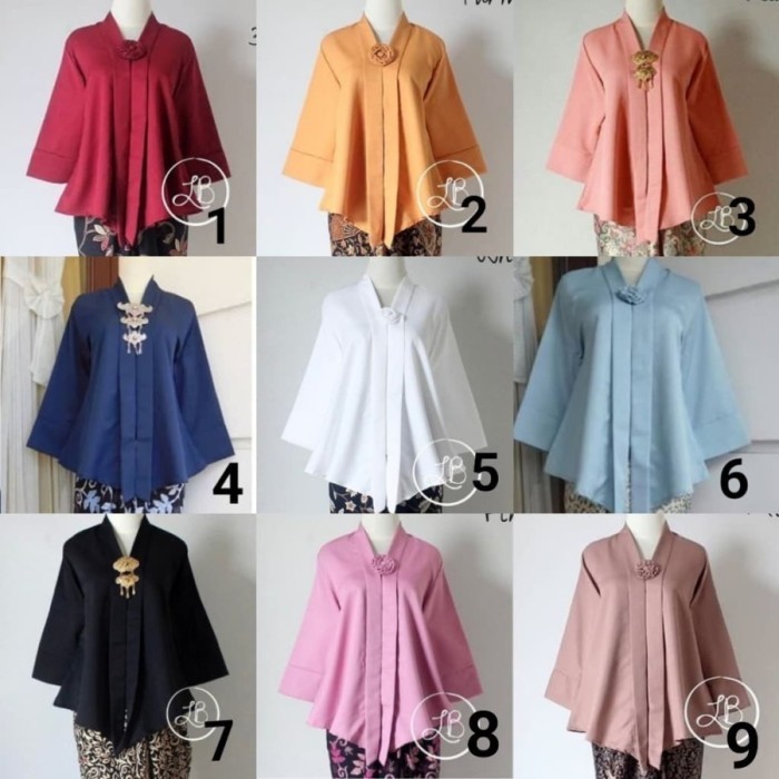 

promo ✨ -Atasan Kebaya Floy Kutubaru Baloteli Muslim nita & Lain nya - WHITE