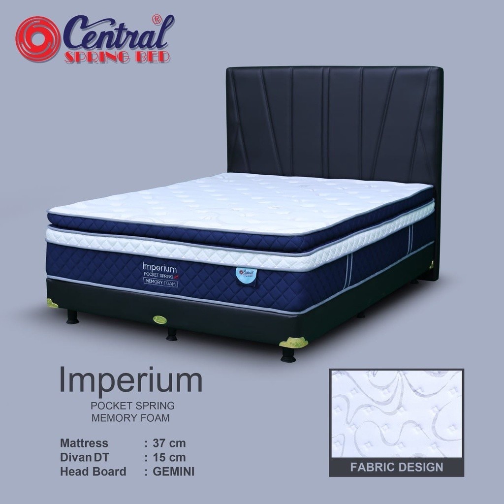 Springbed Central Type Imperium Original Bergaransi mulai ukuran 120 140 160 180 x200 Kasur Tempat T