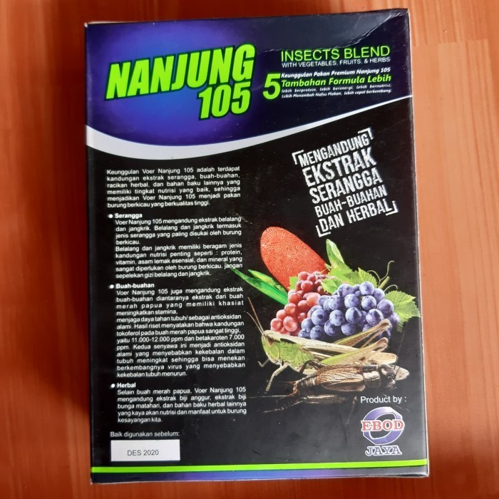 NEW ✨ - Nanjung 105 Voer Pelet Ebod Jaya Pakan Burung Juara Lomba Untuk Murai