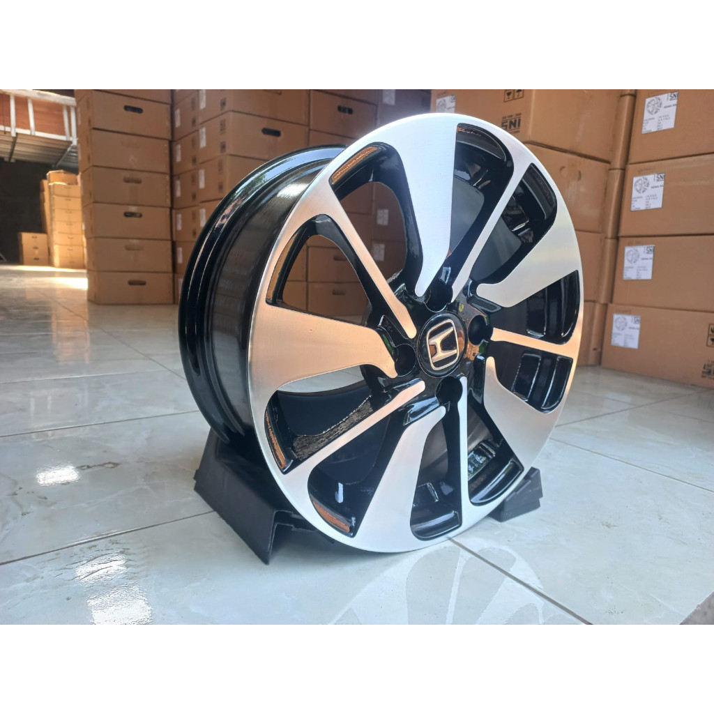 Velg OEM Brio RS H4 R15 warna black polis