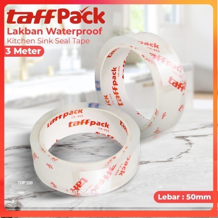 

Lakban Waterproof Dapur Kitchen Sink Seal Tape 3M 50 mm - Transparent