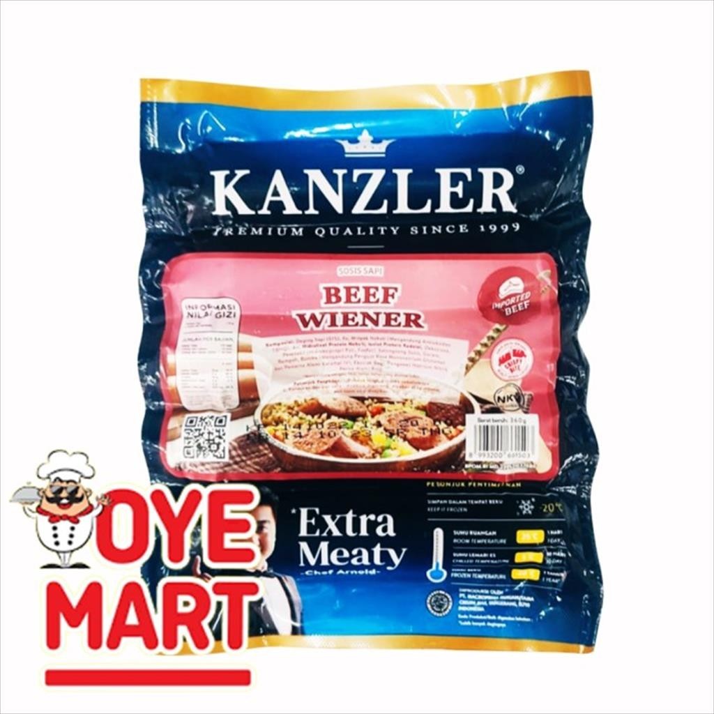 KANZLER BEEF WIENER SOSIS SAPI 360GR / FROZEN FOOD / SOSIS KANZLER