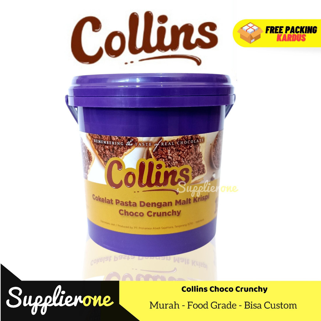 

Collins Choco Crunchy 1 kg/ Selai Roti / Toping Donat Collins / Selai Donat / Collins Selai Donat