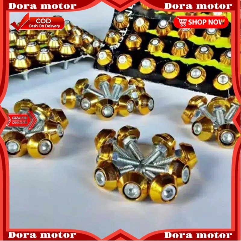 baut monel ukuran kunci 10 L cocok untuk variasi baut body harga 1pcs-POL9L