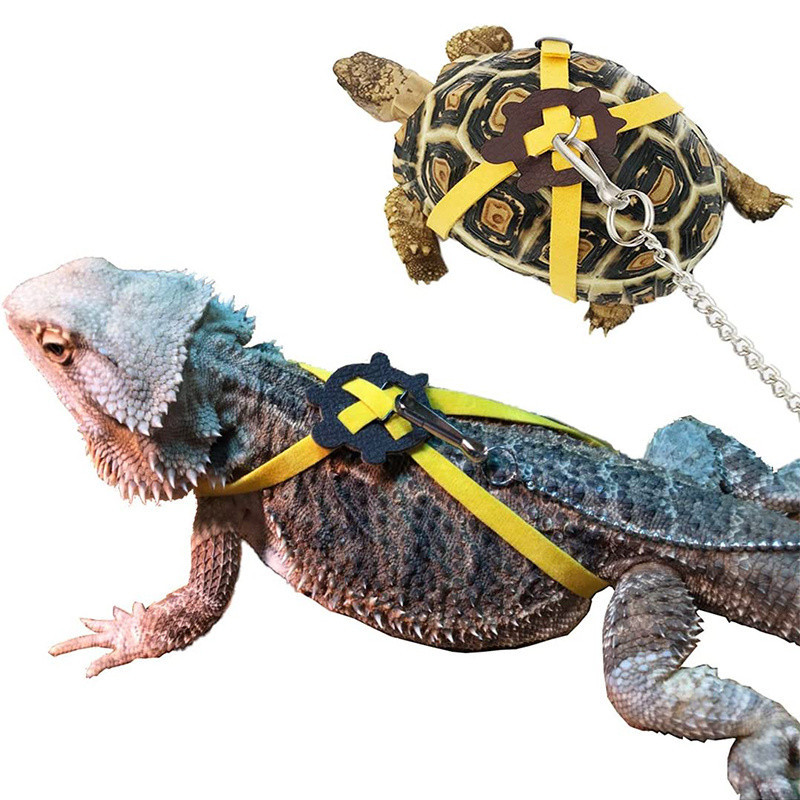 Dragon Lizard Leash Harness Turtle Leash Tortoise Harness Strap for Bearded Dragon Lizard Reptile Tu