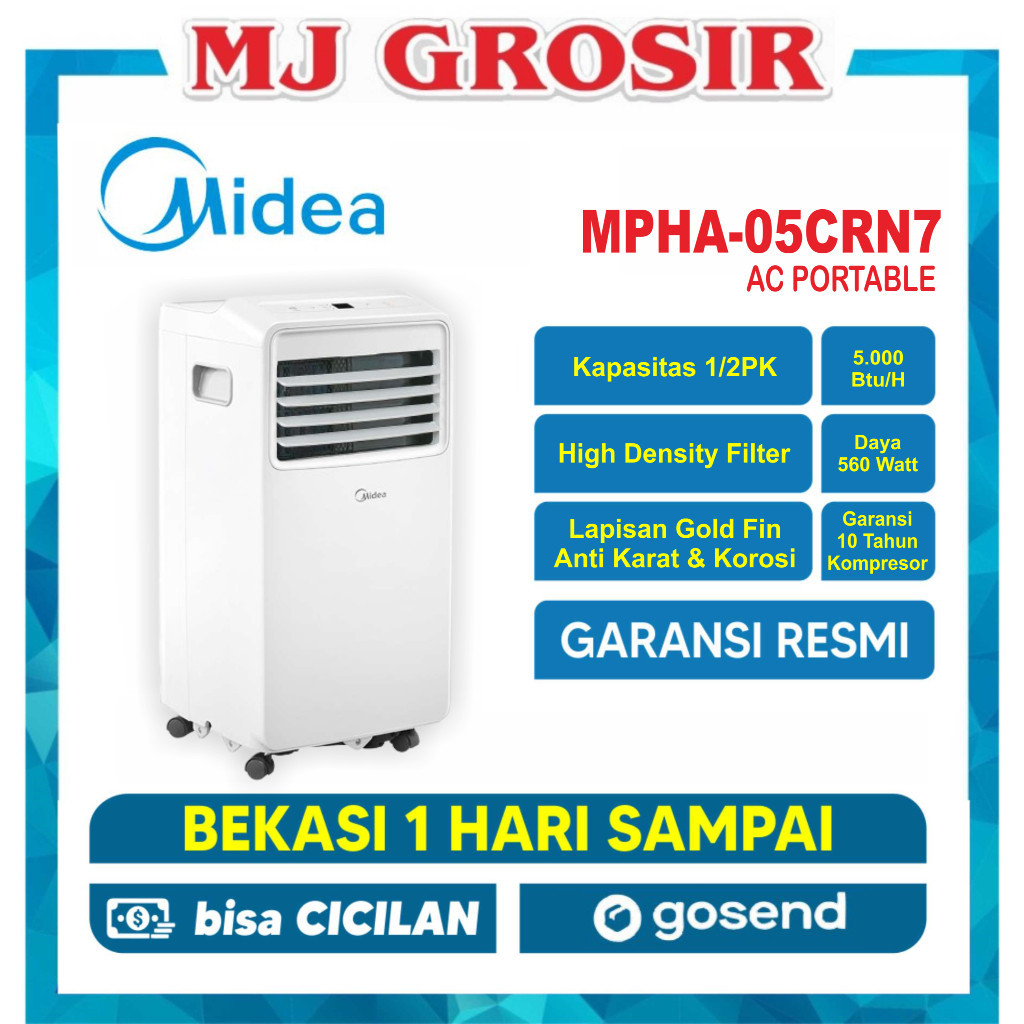 Promo AC MIDEA MPHA 05 CRN7 1/2 PK LOW WATT AC PORTABLE
