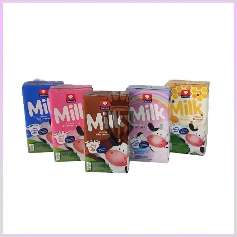 

DIAMOND UHT MILK RASA COKLAT STRAWBERRY FULL CREAM HONEY MARSHMALLOW 125ML SUSU ANAK