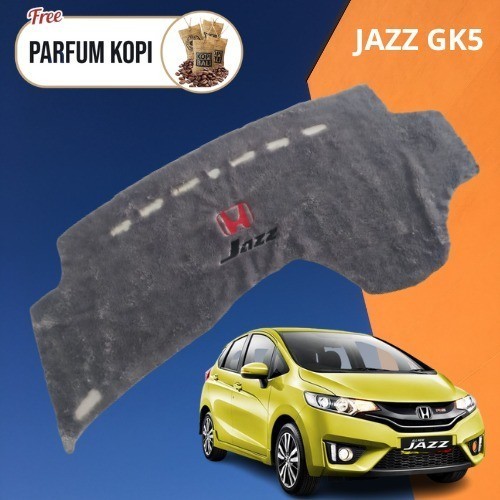 cover dashboard honda JAZZ 2014-2021 mobil type GK5 bulu bordir 3D-gry FREE Tempat Tisu Bulu