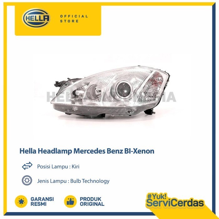 promo spesial Lampu Headlamp Mobil Hella Mercedes Benz (Kiri) BI-Xenon - Lampu Depan Mobil