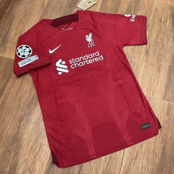 JERSEY PLAYER ISSUE LIVERPOOL HOME 2022 2023 FULL PATCH UCL JERSEY PI GO