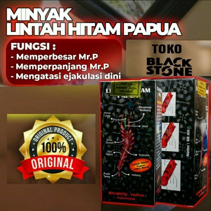 Minyak Asli Lintah-Hitam-Papua Original Pembesar Alami