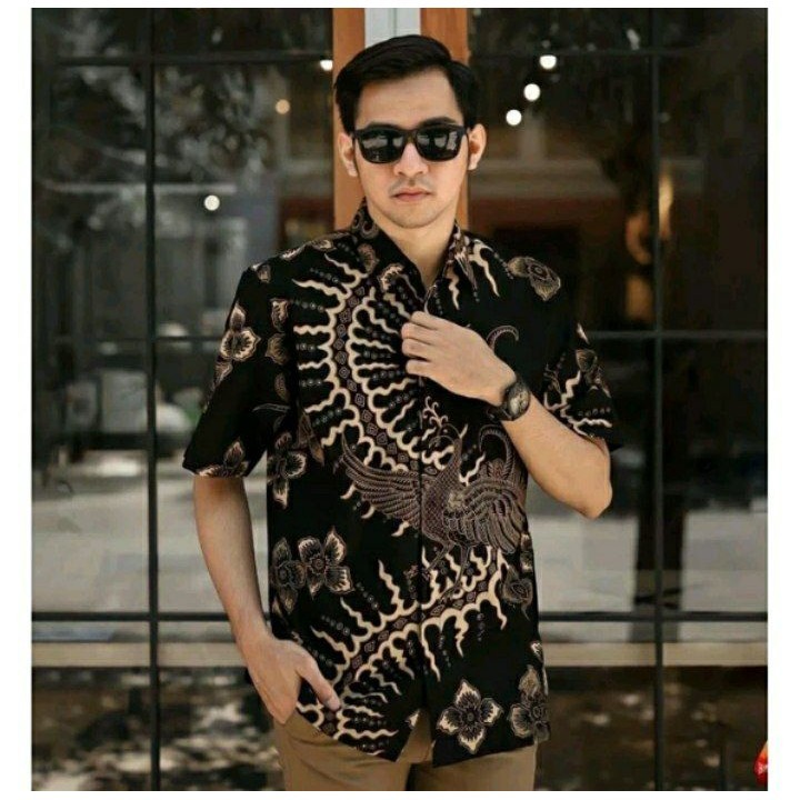 BATIK FIZA KEMEJA BATIK PRIA LENGAN PENDEK BATIK INDONESIA BAJU BATIK PRIA LENGAN PENDEK ORI RL JAYA
