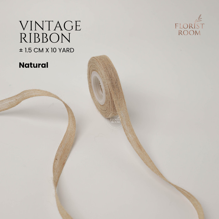 

Vintage Ribbon - Pita Rustic - Dekorasi -Pita Murah - ±1.5cm