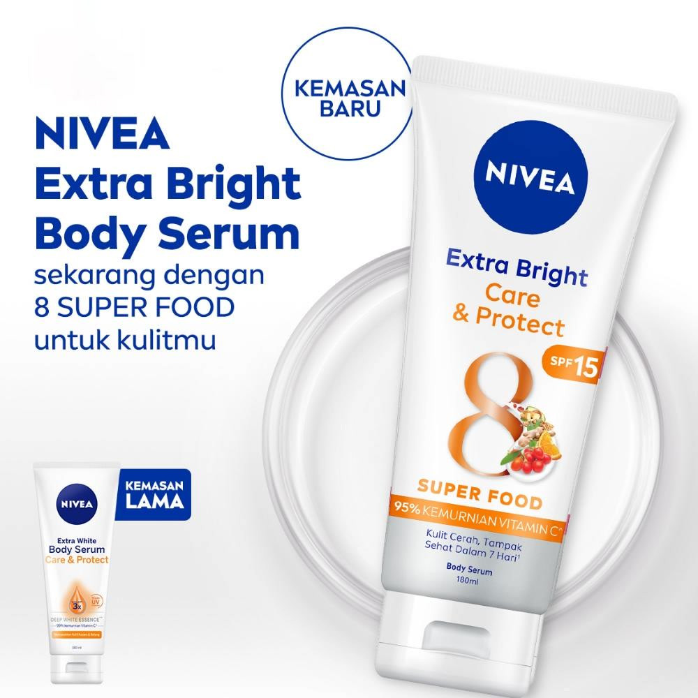 NIVEA Body Serum Extra White | Night | Repair Care Protect | Radiant | Glow | Hijab 180ml | Care and