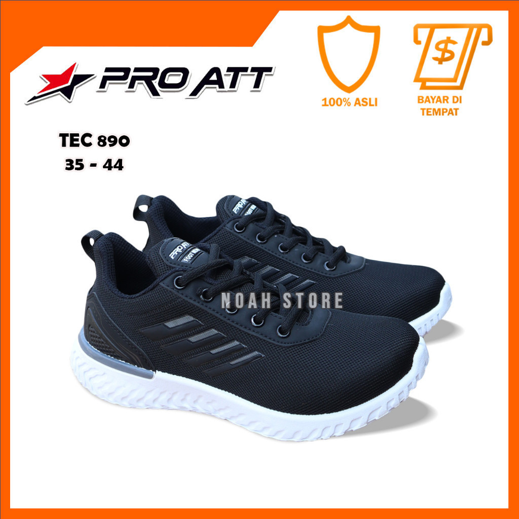 Sepatu Sekolah Anak PRO ATT TEC 890 35 - 38 / Sepatu Sekolah Hitam / Sepatu Sneakers