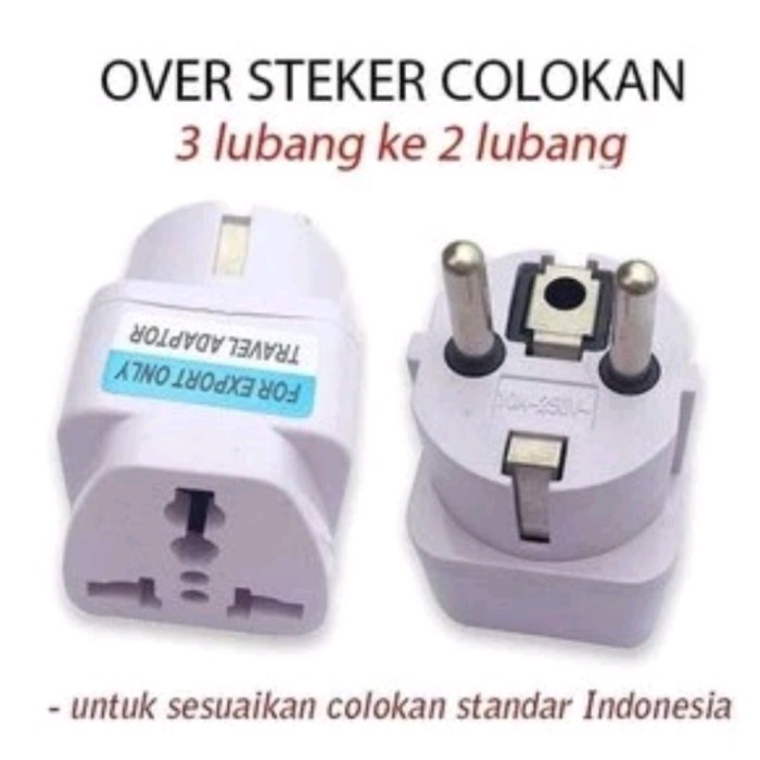 over steker listrik kaki 3 ke 2/colokan hp kaki 3/colokan note book kaki 3