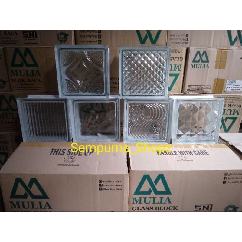 RHEMA ABADI Glass block Mulia 1 dus isi 6 pcs Glassblock