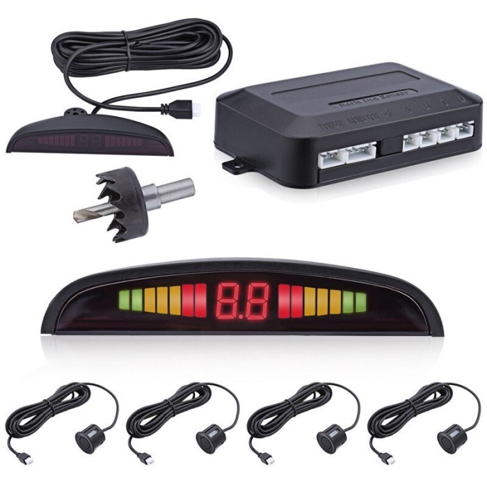 

Sensor Parkir Mundur 4 Titik Mata Audio Suara + LED Display Mobil c3