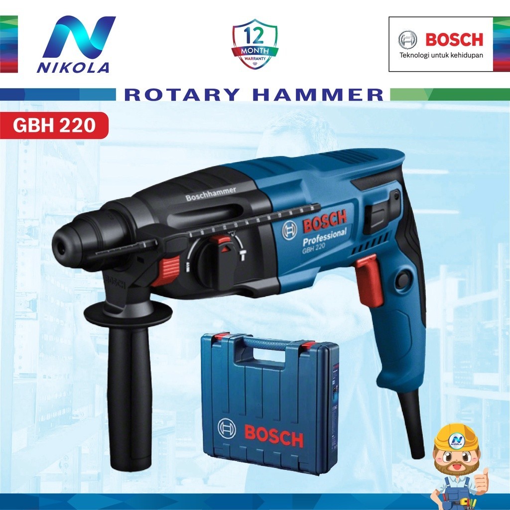 GBH 2-20 BOSCH Rotary Hammer Hammer Drill Bor Bobok Beton GBH 220 BOSCH BE