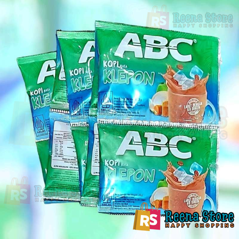 

Kopi Abc Klepon @ 25 gr 1 renceng ( 10 Sachet 25 Gr ) - Reena Store