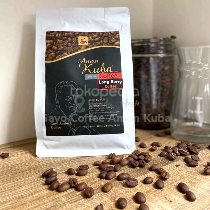 

Gayo Long Berry Arabica Coffee 250gr (Gayo Coffee Aman Kuba-Kopi Gayo) - Med.Grind/Bubuk