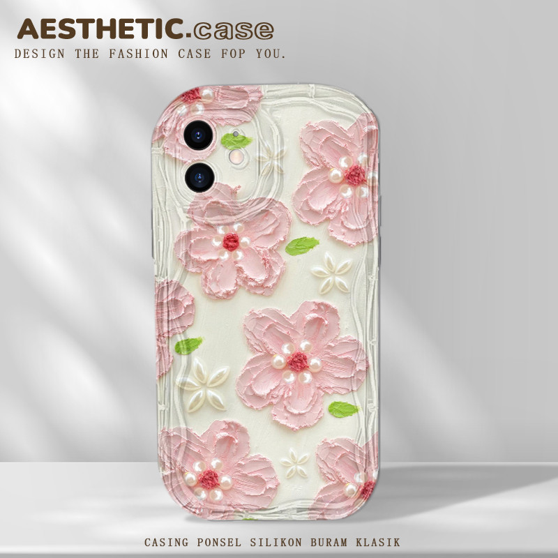 Aesthetic unik dan lucu cewek softcase silikon android for redmi 12 12c 11a 10c 9a k40 k30 note10 no