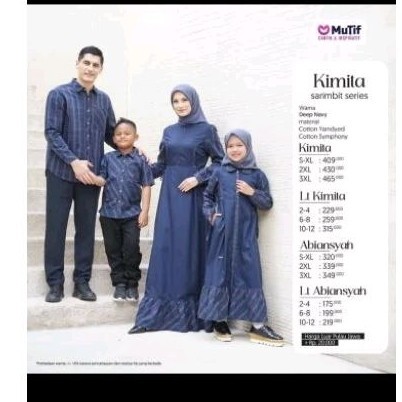 Sarimbit Keluarga Mutif Kimita / Sarimbit Lebaran / Sarimbit Keluarga Mutif Terbaru / Koko Lengan pa