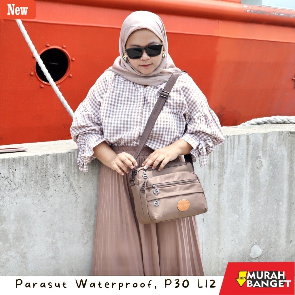 Selempang Wanita Kekinian PROMO Tas Samping Slempang Faustine - BAHAN WATERPROOF Banyak Ruang. Paras