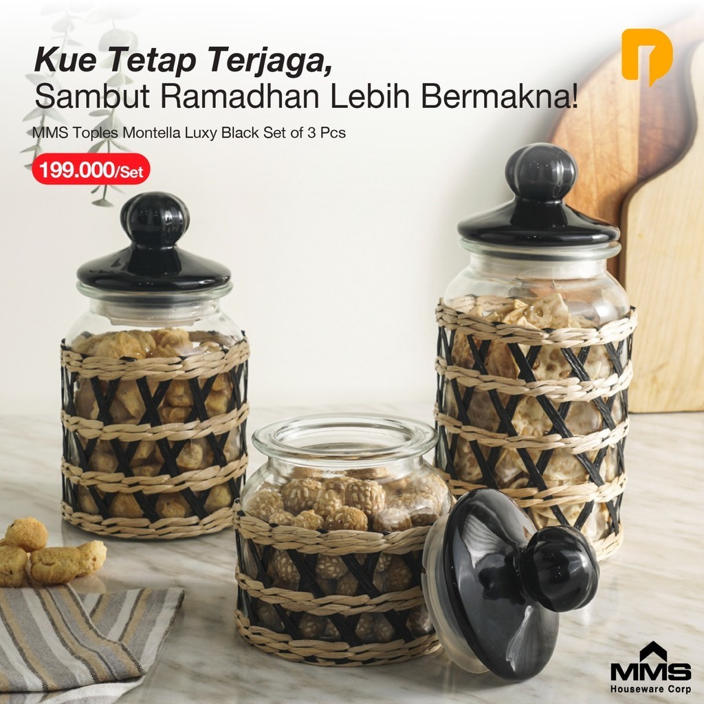 MMS Toples Montella Luxy Black Set of 3 Pcs