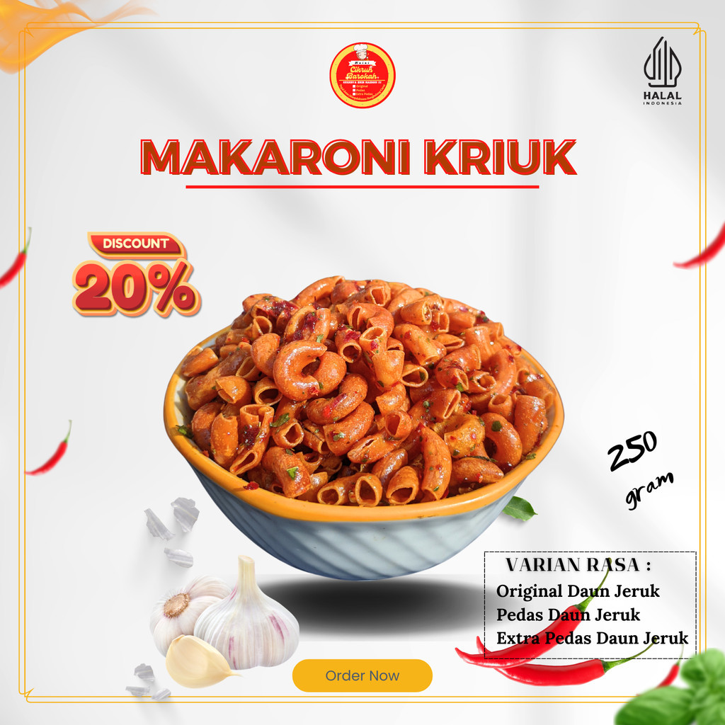 

CIKRUH BAROKAH 250gr Makroni Makaroni Kriuk Bumbu Melimpah
