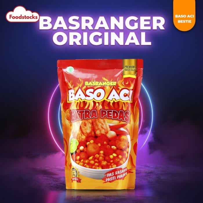 

TERMUIRAH Baso Aci Extra Pedas BASRANGER 200gr HALAL MUI - Baso Aci