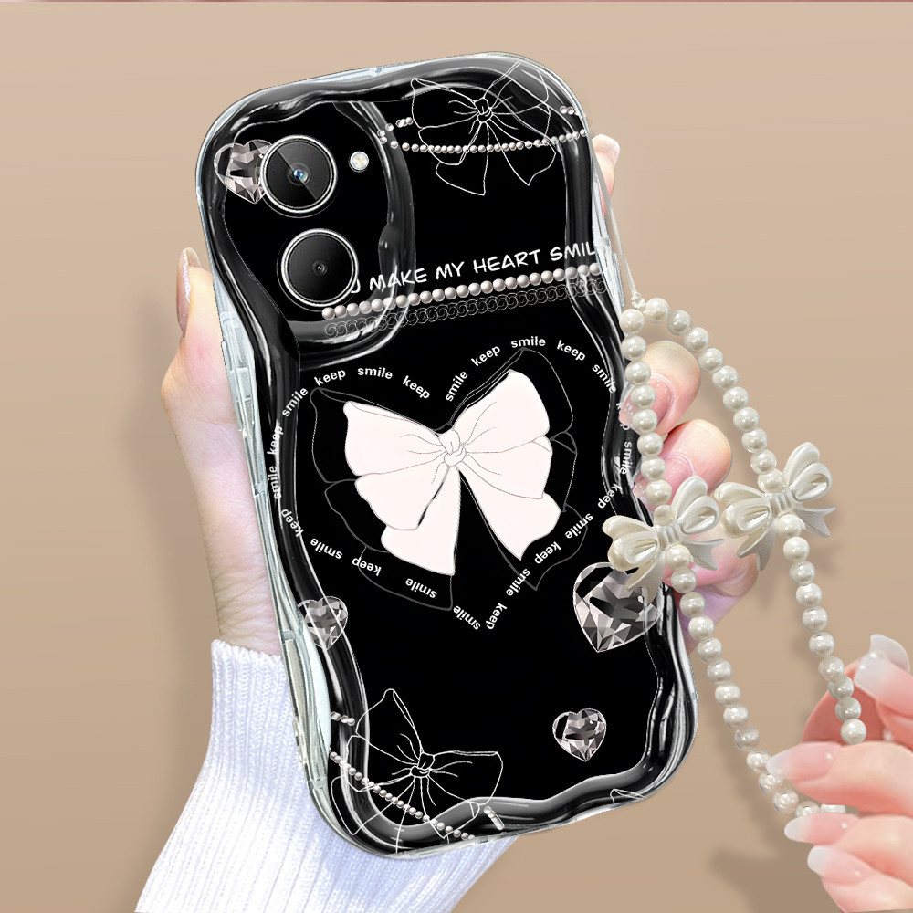 Realme 10 Untuk Hp Casing Phone Case Softcase Kesing Sofcase Cassing Black Beautiful Butterfly B4 40