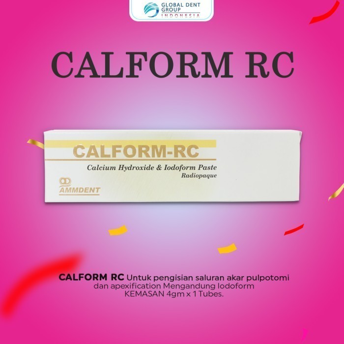 AMMDENT CALFORM RC Root Canal Filling, CALPUS / PASTA CALCIUM HYDROXIDE + IODOFORM / Kalsium Hidroks