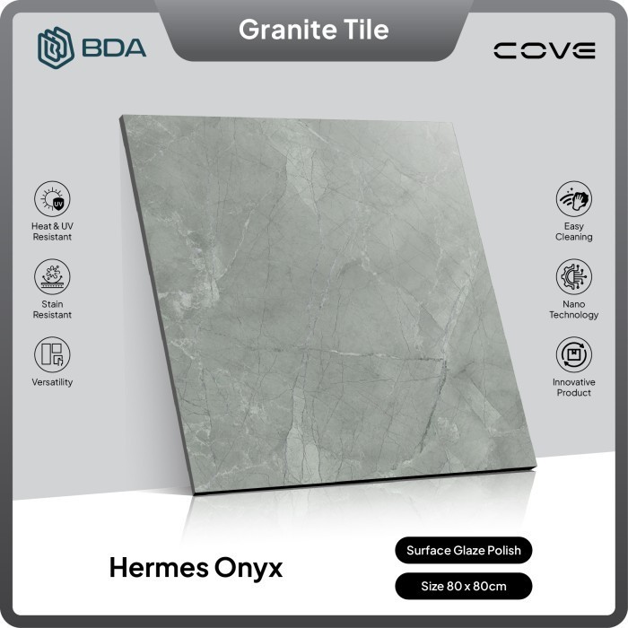 BDA Granite Tile Granit 80x80 Keramik Lantai Keramik Dinding Hermes Onyx
