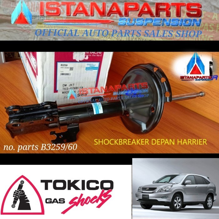 Shockbreaker Shock Breaker Merk TOKICO Harrier ACU MCU 30 Th 2004-2012 Depan Original Asli