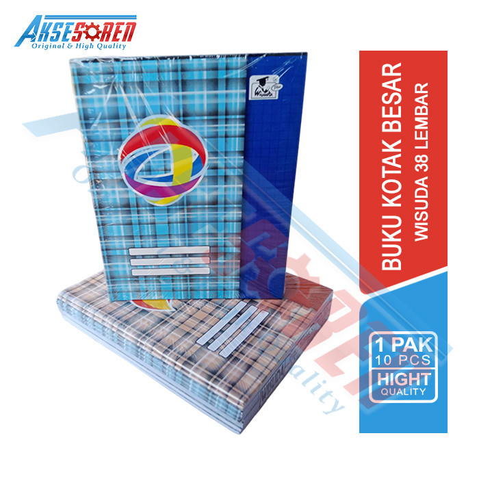 

Aksesoren Buku Strimin Besar Wisuda 38 Lembar [1 Pack/10 Buku/1.5 Cm] / Buku Tulis Matematika / Alat Tulis Sekolah