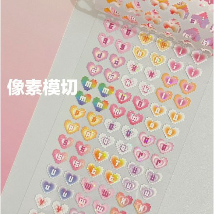 

Sticker Galicici Hologram Alphabet Journal LETTER ALPHABET NUMERIC Stiker Glitter Decorative