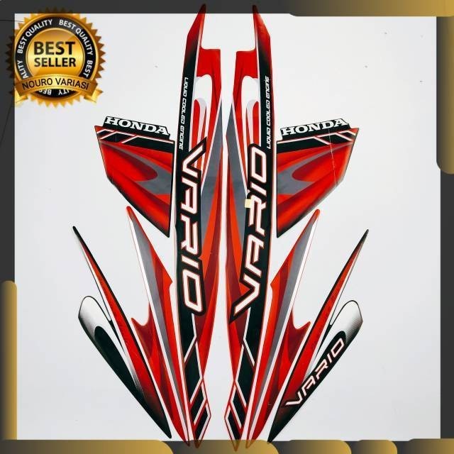 striping honda vario 110 karbu 2009 merah standar