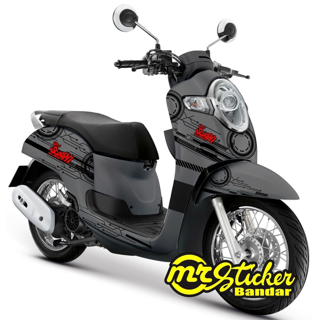 Decal scoopy full body Full Blok Decal Scopy Dekal New Fi 2017 2018 2019 2020 Grafis Abu-Abu