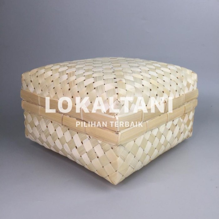

Besek kaki Bambu Ukuran 20x20cm Premium Kokoh Wadah Kotak Penyimpanan