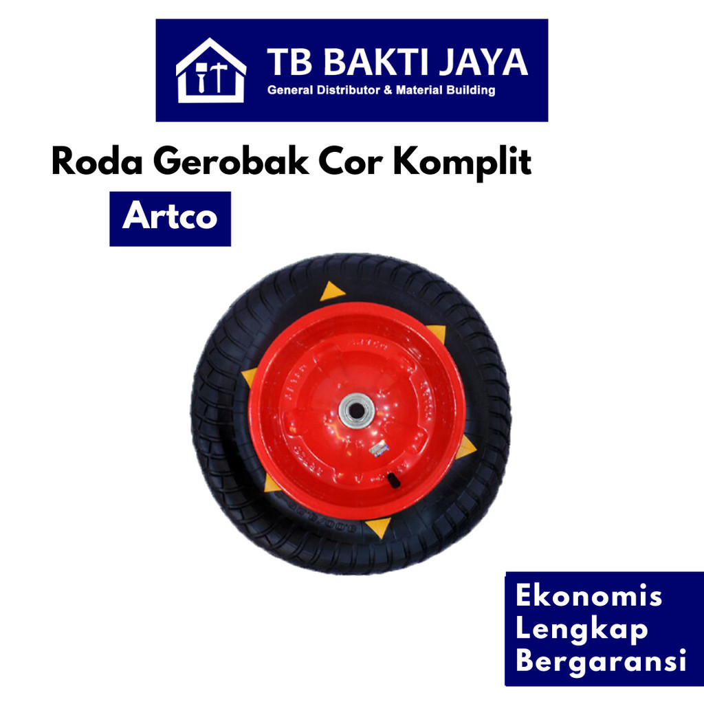Artco Roda Gerobak Komplit / Roda Arco Gerobak Pasir / Roda Gerobak Cor / Ban Komplit Luar Dalam