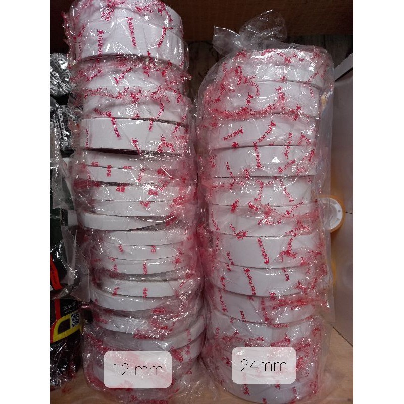 

DOUBLE TAPE Kertas Isolasi Bolak Balik 12 mm 24 mm / Isolasi Bolak Balik/ SOLASI/ perekat/ Dobel Side