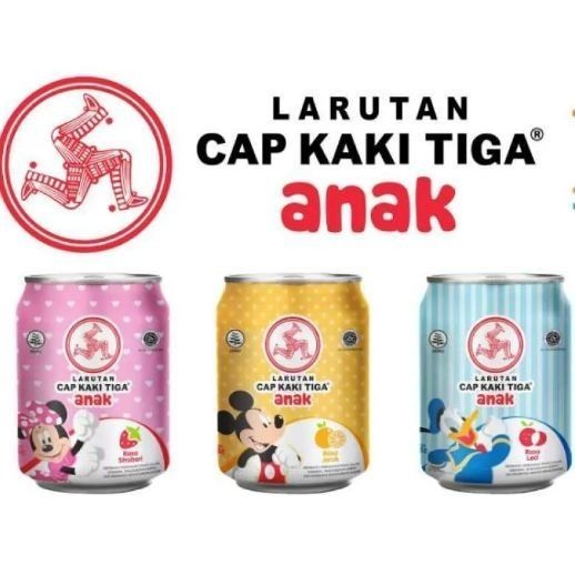 

Larutan Cap Kaki Tiga Anak Kaleng 238 ml rasa