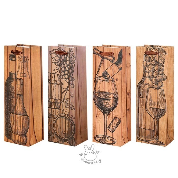 

Paper Bag WINE| Bottle Tumbler| Tas Kertas Premium Motif Botol Anggur Goodie Bag